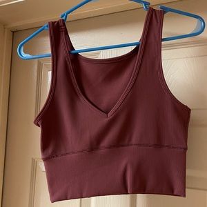 Ribbed stretchy crop tank top
